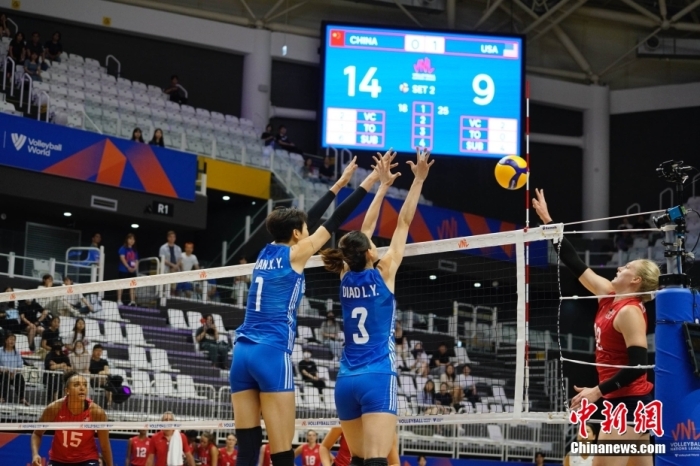 中国女排3:2逆转美国队 晋级世联赛总决赛