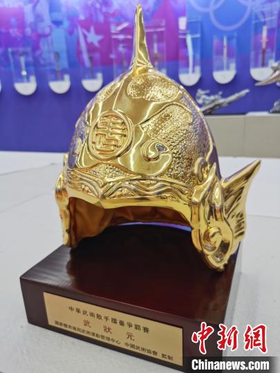 “武状元”陈超向中国体育博物馆捐赠金头盔